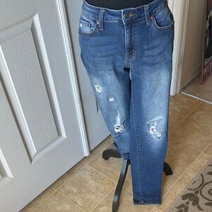 Lee Women's Blue Distressed Skinny Jeans